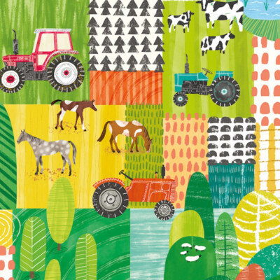 WGU50120W - When I Grown Up Down On The Farm Apfel Zitrus OHPOPSI Tapete