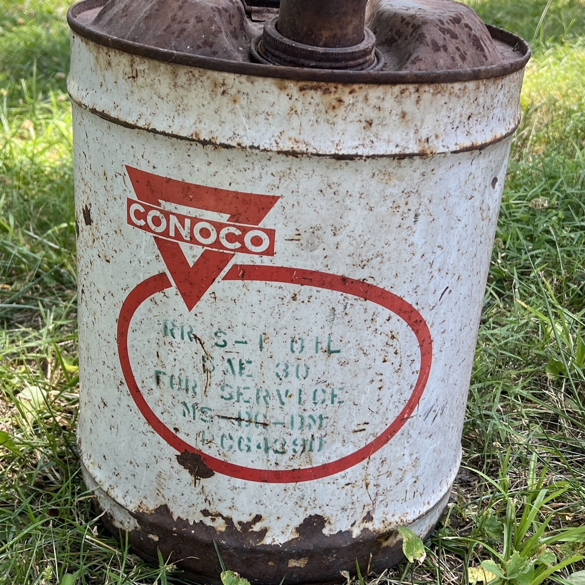 Vintage CONOCO SUPER Heavy Duty Motor Oil 5 Gallon Can EMPTY | eBay