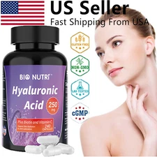 Vitamatic Hyaluronic Acid Supplements 250mg per capsule  240 capsules 