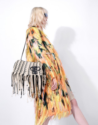 EMILIO PUCCI Pilot Bag Purse Macrame Fringed 100% authentic NWT $3,100 Italy