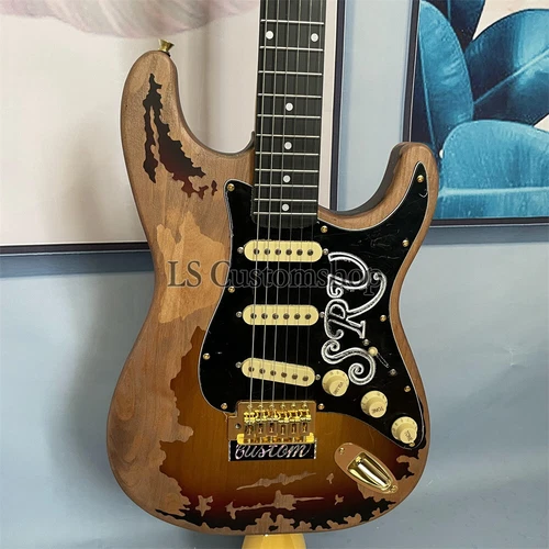 Relic ST Stevie Ray Vaughan Electric Guitar Solid Body Engraved SRV Fast Ship