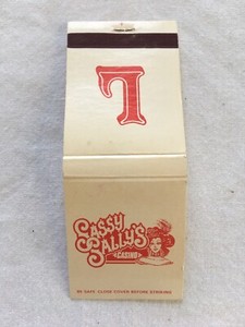 VINTAGE SASSY SALLY’S CASINO LAS VEGAS CLOSED ADVERTISING UNSTRUCK MATCHBOOK