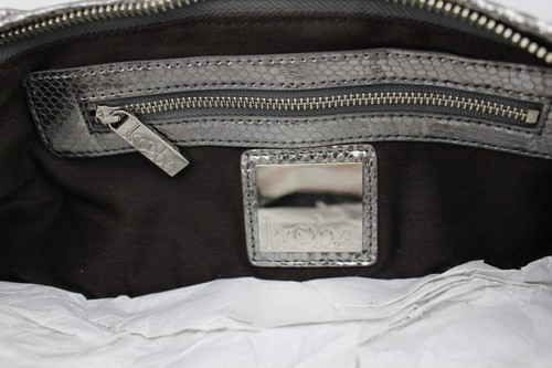 $345 KOOBA Erin Metallic Silver Snake Leather Convertible Clutch Shoulder Bag - Picture 6 of 6