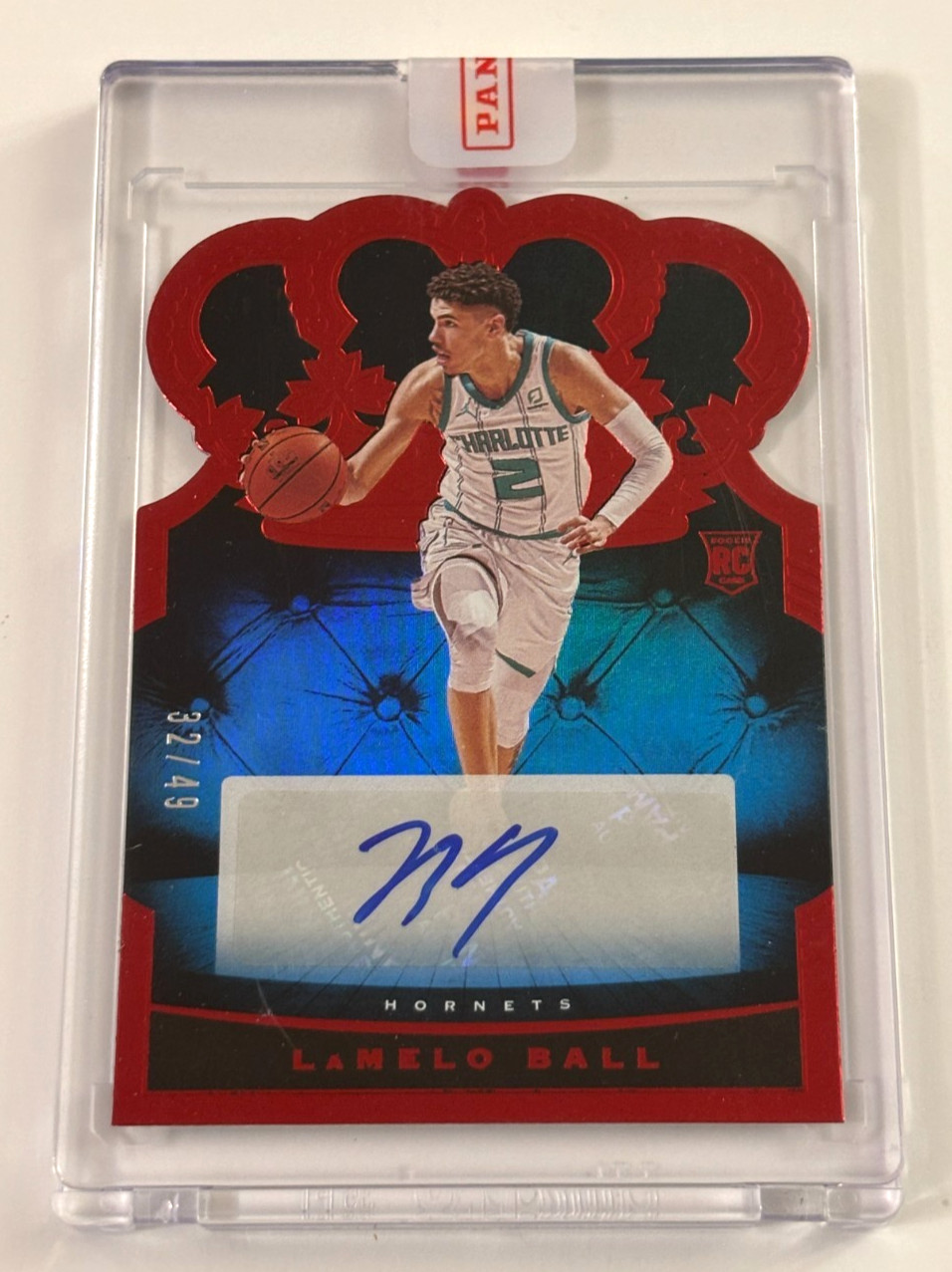 LaMelo Ball 2020-21 Crown Royale Red Die-Cut AUTO Autograph RC Card /49