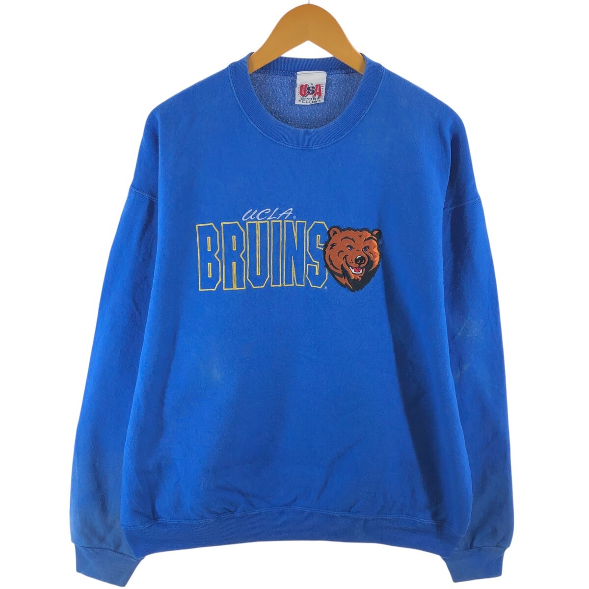 ビンテージ　90s NCAA active メンズXXL スウェット　UCLA 90'S USA SPORT CLUB UCLA College Character Sweatshirt, Men's