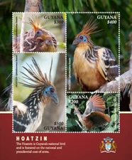 Guyana 2018 - Hoatzin, National Bird - Sheet of 4 Stamps - Scott #4562 - MNH