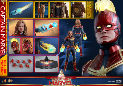 Hot Toys Marvel MCU Captain Marvel Deluxe Set MMS522 1/6 Figure New USA