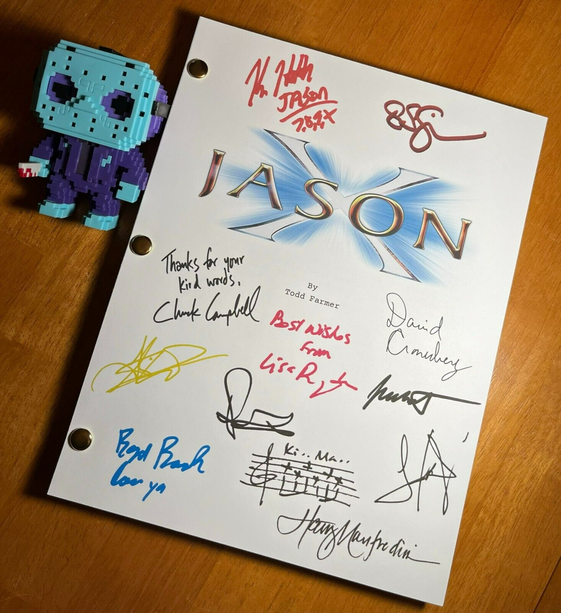 Jason X Script Signed- Autograph Reprints- 135 Pages- Friday the
