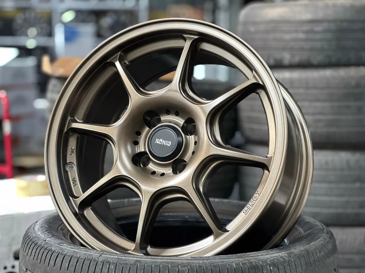 17x8 +40 Konig Lockout 4x108 Matte Bronze Wheels (Set of 4) | eBay