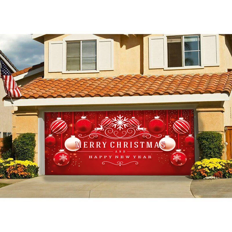 7x16Ft Large Merry Christmas Banner Garage Door Cover Xmas Outdoor Decoration - image 2 of 4