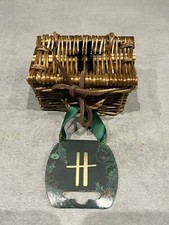 Harrods Hamper  Like Fortnum&Mason Mini Hamper Christmas Decoration Leather Tag