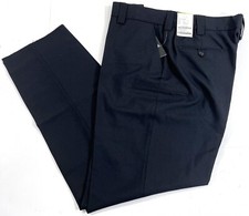 NEW BLAUER WOMENS 6 POCKET POLYESTER WOOL PANTS 8567W DARK NAVY 6x36 UNHEMMED