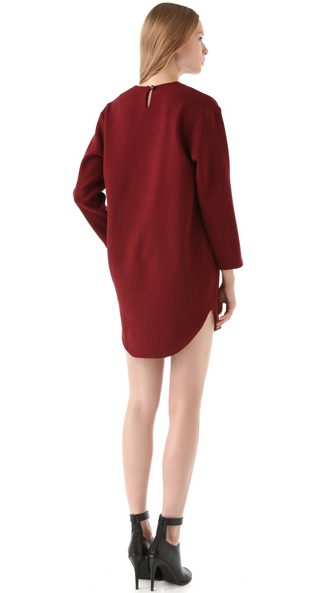ワンピース I AM MARI Chevron check v-line best dress 4BNY440 NISE Dress (Maroon) – K.Lorayne Apparel