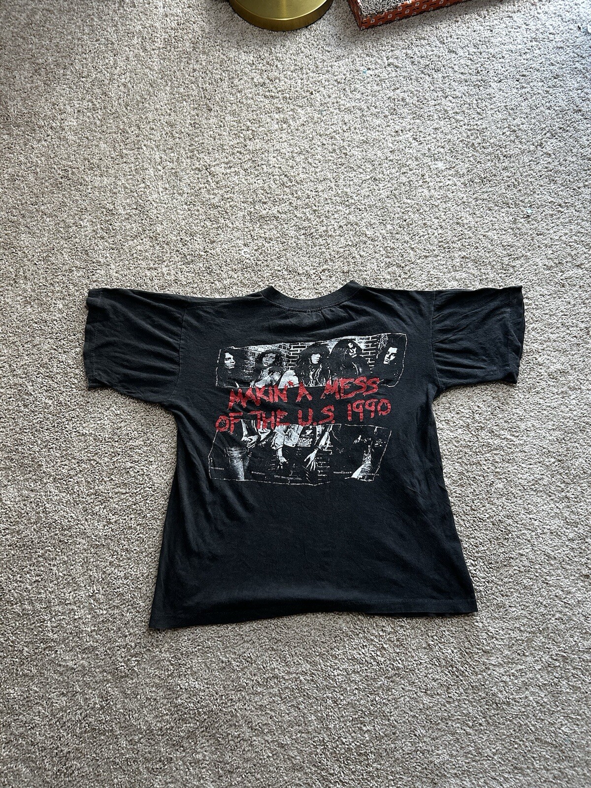 FILA T shirt vintage 1990 Skid Row Makin A Mess of the US tour aop