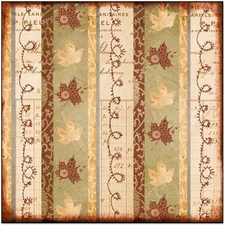 Creative Imaginations 12" x 12" Harvest Stripe Foil Scrapbook Paper