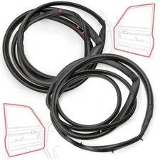 Pair  Weatherstrip Door Seal Rubber For Toyota Hilux LN85 MK3 Pickup 1989 - 95