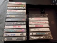 80s Hard Rock Cassette Lot In Hard Plastic Ca...