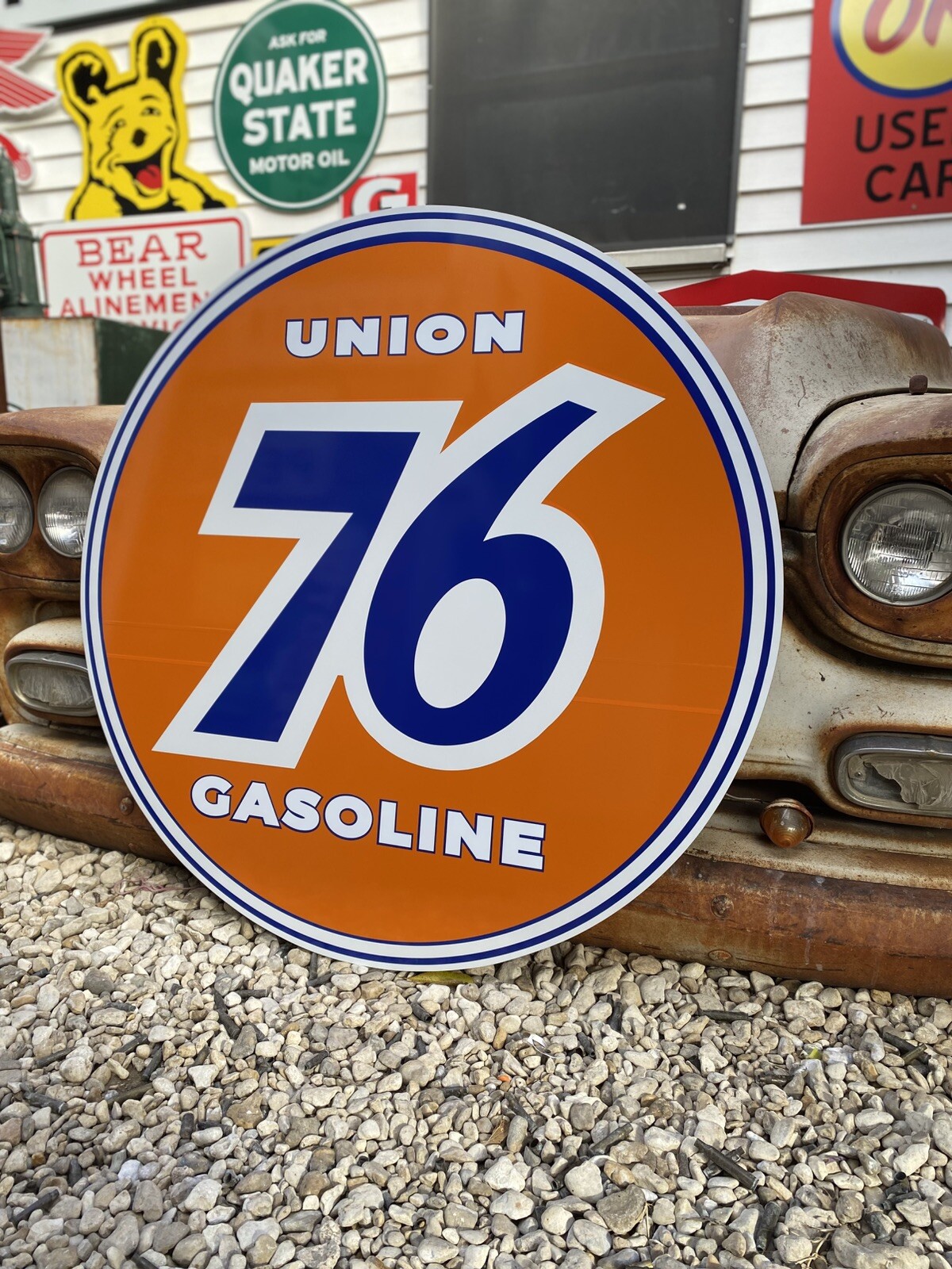 Antique Vintage Old Style 76 Gasoline Service Station Sign 40”! | eBay