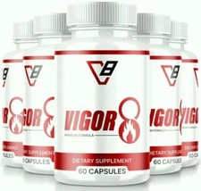 (5 Pack) Vigor 8 Advanced Male Health Pills to Improve Stamina and Endurance