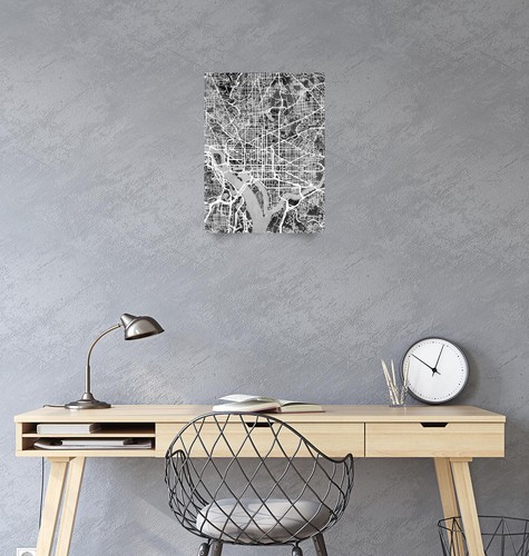 Poster - Washington DC Map, Modern Abstract City Streets, 4 Sizes - Picture 3 of 25
