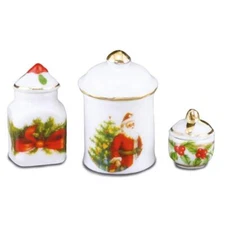 Christmas Canister Set 1.825/5 Reutter Dollhouse Miniature