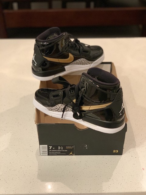 jordan legacy 312 black metallic gold