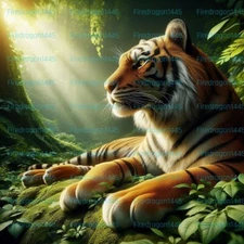 Digital Image Picture Photo Wallpaper Background Desktop Ai Art : Tiger