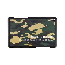 2 SD 4 MicroSD Holder Memory Card Protect Storage Case Write/Label Camouflage