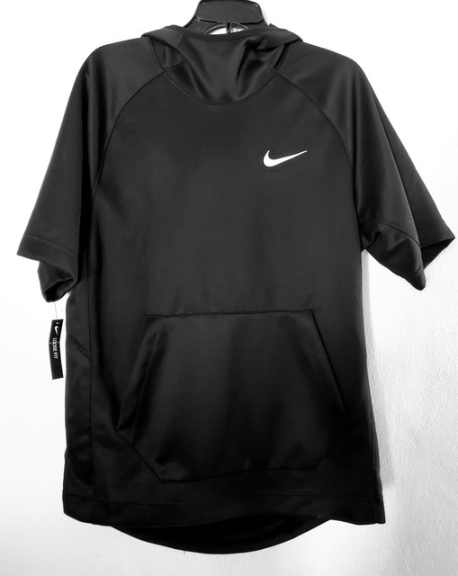 nike men's spotlight short sleeve basketball hoodie
