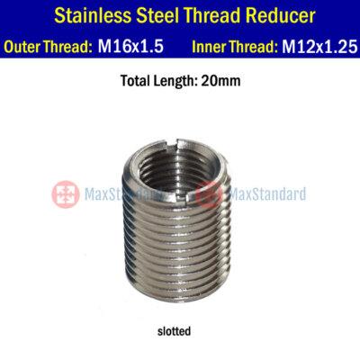 Thread Reducer Fitting Male M16 Female M12 x1.0 1.25 1.5 1.75 2.0