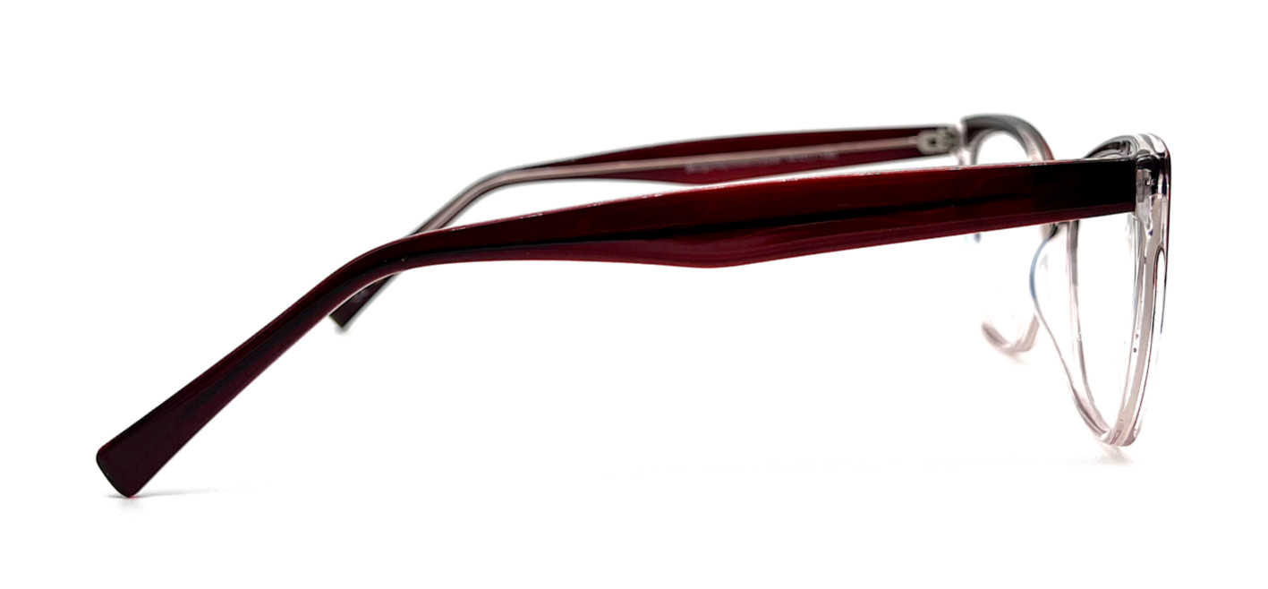 NEW MODERN OPTICAL ARTSY BURGUNDY BLUE CRYSTAL AUTHENTIC EYEGLASSES 54-17-145