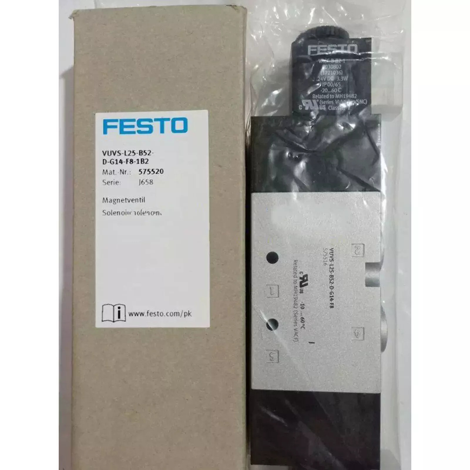 1PC FESTO VUVS-L25-B52-D-G14-F8 575516 VUVSL25B52DG14F8 New Expedited Shipping