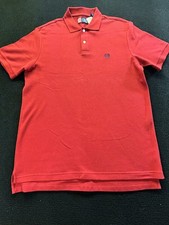 NWT Chaps Polo Shirt Mens Medium Red Cotton Classic Fit Logo