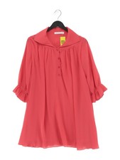MinkPink Women's Top XS Pink 100% Other 3/4 Sleeve Collared Tunic