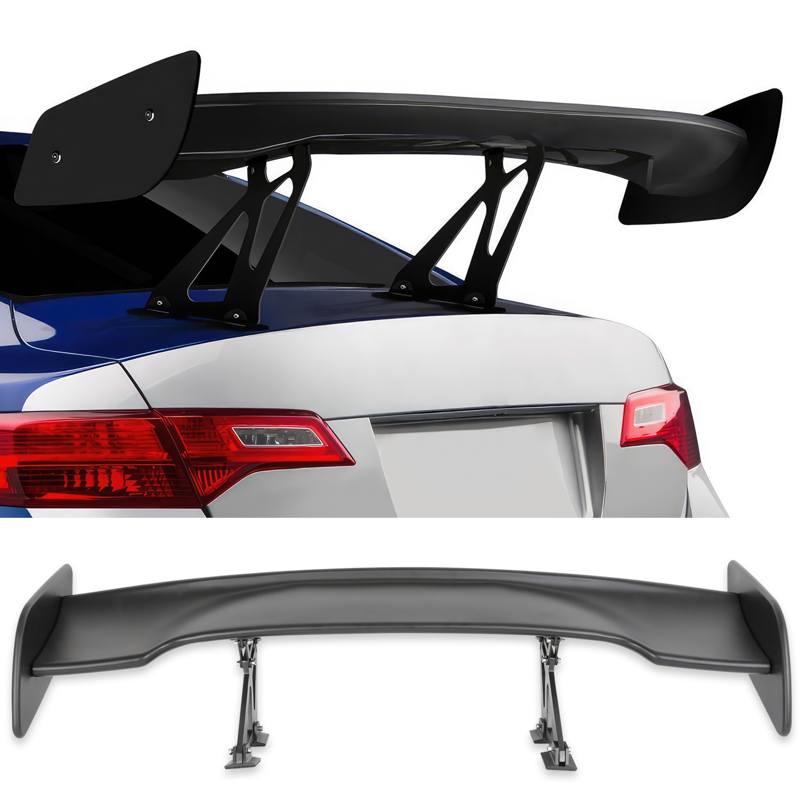 For Audi R8 TT RS 46" Inch Rear Trunk Wing Racing Spoiler GT Style Matte Black