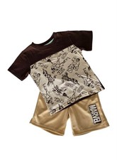 Marvel Super Heroes 2-Piece Outfit for Toddler Boy Size. 3T in Brown.