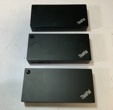 Lot of 3 Lenovo DK1633 ThinkPad USB-C Docking Station with RJ-45/DP/VGA "J1C"