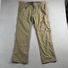 Prana Pants Mens 38X32 Stretch Zion II Brown Regular Fit Cargo Stretch Hiking