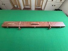 John Parris 3/4 leather case - Antique Brown with Black/Blue interior