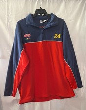 Jeff Gordon Dupont NASCAR Vintage Fleece Jacket Men XL Pullover