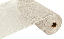 Poly Burlap Deco Mesh, 10 x 10 Yards Cream
