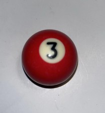 Replacement Mini Billiard Pool Ball 1.5" Ball Number 3 Solid Red Miniature