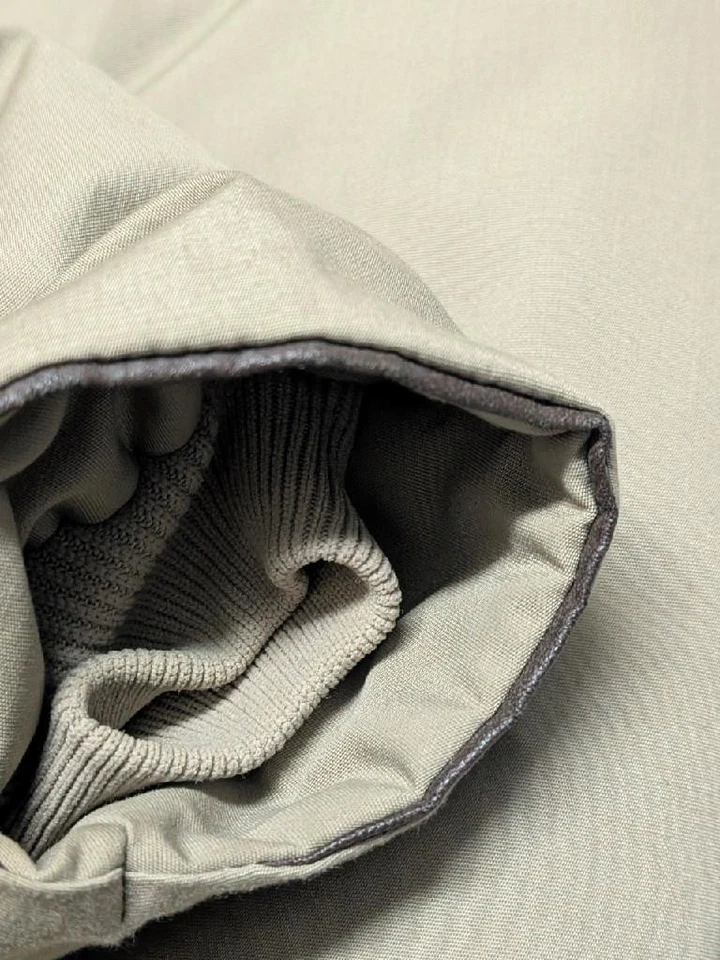 Abrigo vintage hecho en EE. UU. MARRÓN ACOLCHADO PLUMÓN DE GANSO XL ribete de cuero PARKA aislado Foto 4 de 4