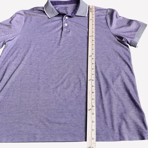 UNTUCKit Beaux Contrast Collar Polo Purple Short Sleeve Casual Men’s Size Large - Picture 11 of 11