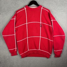 Vintage 90's Nautica Sweater Men  s XL Red Cable Knit Crew Neck Boating Fisherman