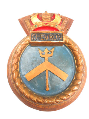 H. M. S. CHEVRON MARINE WANDRELIEF/WAPPEN/SCHILD