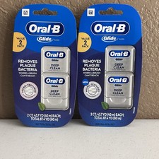  2 Box 2 ct Oral B Glide Pro Health Deep Clean Dental Floss Cool Mint 43.7 Yard