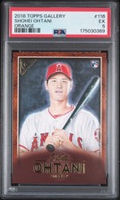 2018 TOPPS GALLERY ORANGE #116 SHOHEI OHTANI ROOKIE RC 1/25 PSA 5