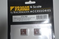 Bachmann N Type A Containers BR Bauxite (x2) & Type AF Cont. BR Ice Blue (x2)