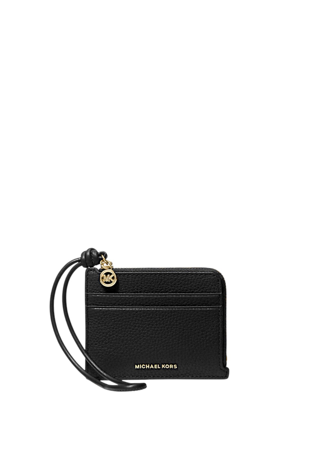 Michael Kors Donna Nero - Jet Set Small Pebbled Leather Card Case Wristlet - Accessories - One Size - Immagine 3
